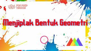 Menjiplakmelukis Bentuk Geometri - Dengan Menggunakan Sikat Sisir