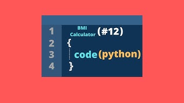 BMI CALCULATOR IN PYTHON • WITH SOURCE CODE