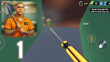 Prison Escape: Dig & Run - Gameplay Walkthrough Part 1 - Tutorial (Android, iOS)