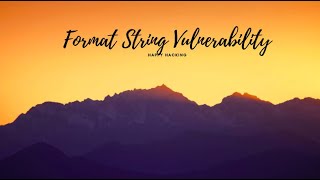 Format String Vulnerability - Part 1