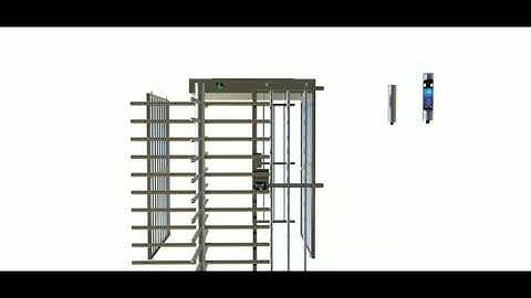 Full height turnstile with face recognition system