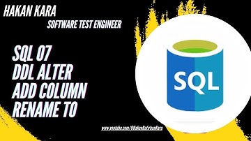 SQL 07 DDL Alter Add Column Rename To