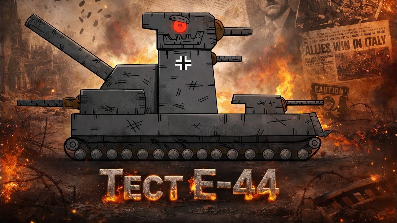 Тест Е-44|мультики про танки