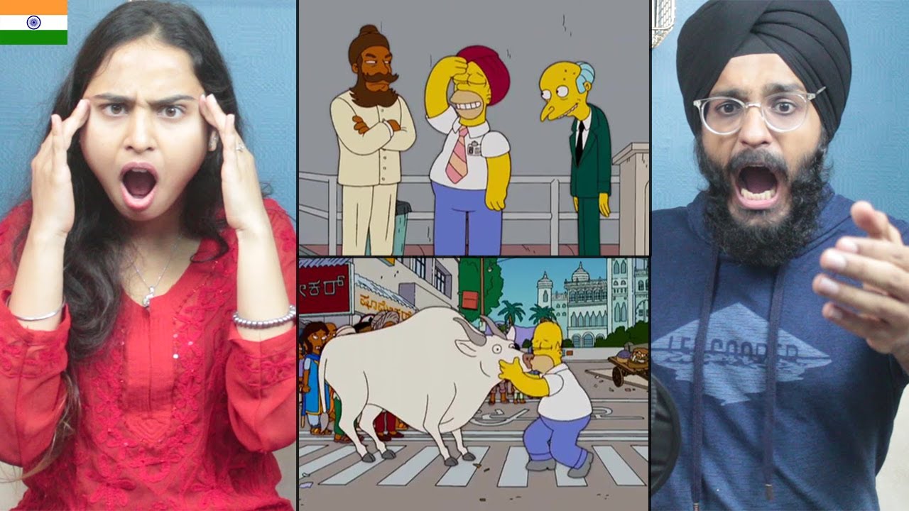 Indians REACT to Homer Goes to India! Simpsons YouTube