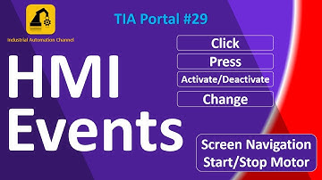 How to Use HMI Events in TIA Portal | Control Motor Start/Stop + Screen Navigation” | Tutorial #29