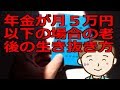 年金が月５万円以下の場合の老後の生き抜き方