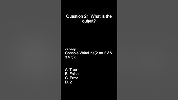 .NET Programming Interview Question #21 | C# MCQ for Practice