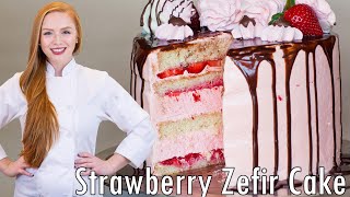 The Best Strawberry Cake Recipe Zefir Torte With Strawberry Marshmallow Layers