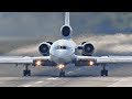 Ту-154 пилот мощно "притёр" самолет к полосе