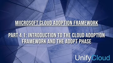 Microsoft Cloud Adoption Framework – 4-01 Adopt Phase - Intro to CAF and the Adopt Phase
