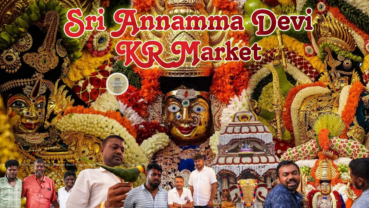 44TH YEAR ANNAMMA DEVI UTSAVA AT INDIA'S BIGGEST FLOWER MARKET | KR MARKET HABBA | #templemonk
