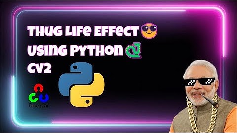 🛑Thug Life😎Filter Using Python🐍Cv2 || CodingHero🤖