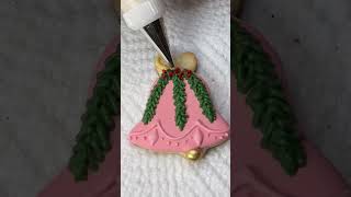 Count Down to Christmas! Mini-Bell sugar cookie for Advent Calendar. #royalicing #christmascookies