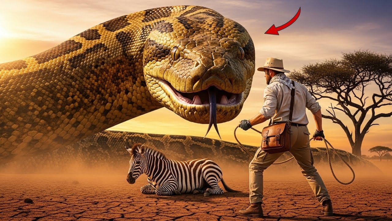 Brave Rescuer Saves Innocent Zebra from Giant Python's Attack🐍 - YouTube