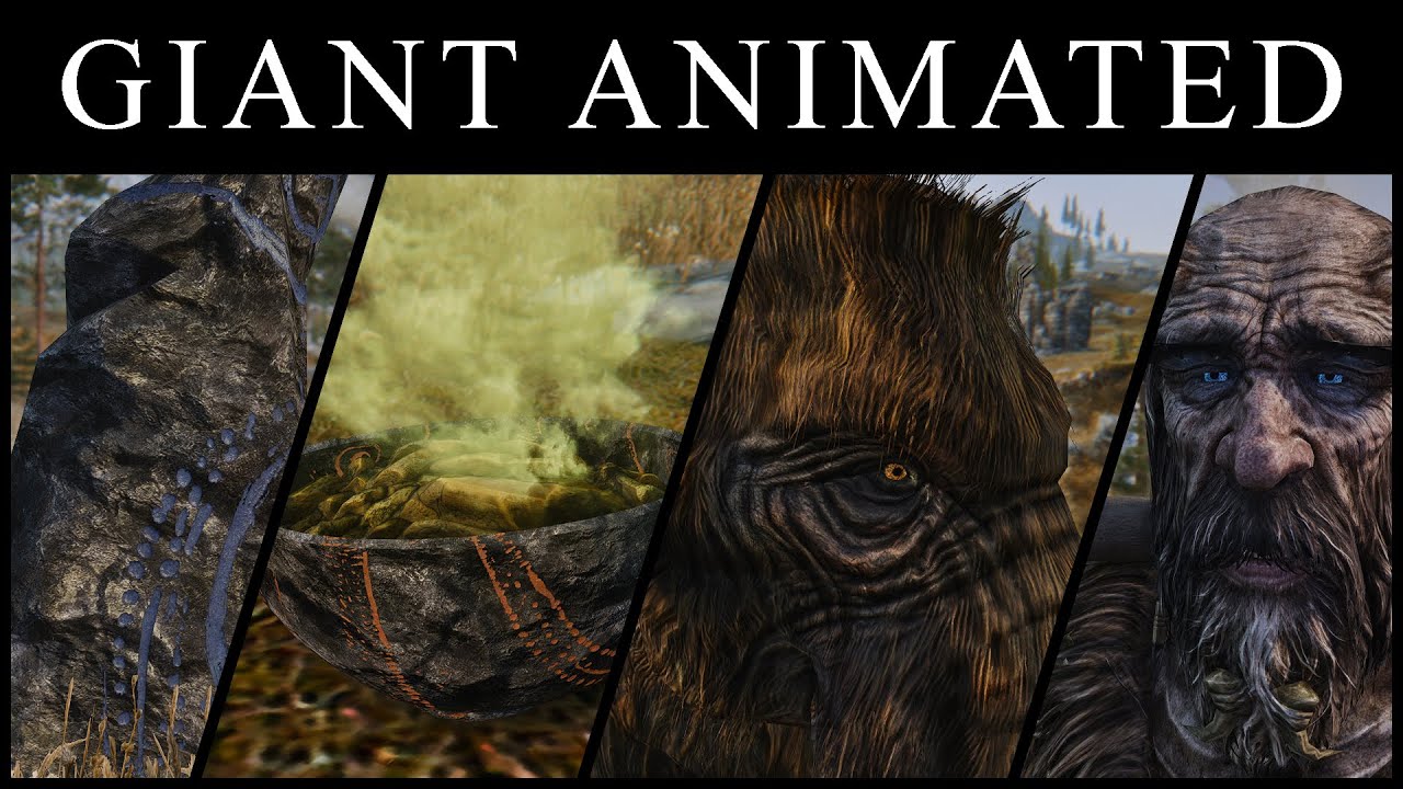 Kanjs - Giant - Mammoth and Clutter Animated: Skyrim mod