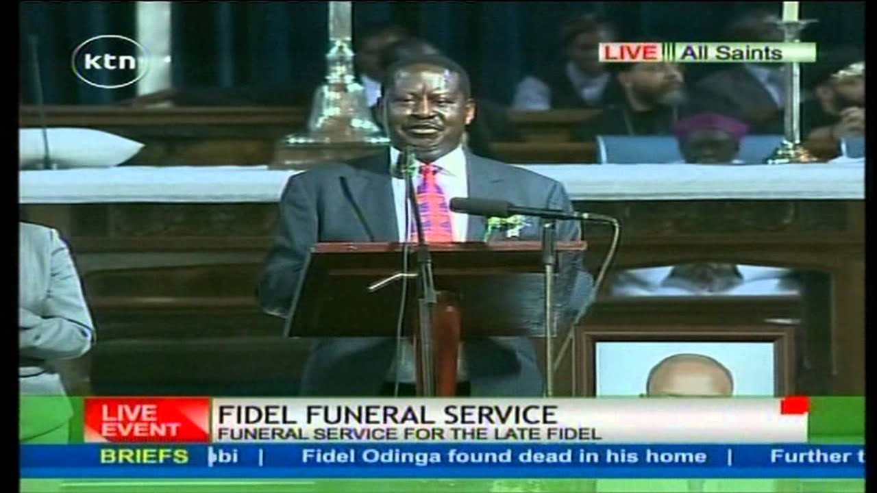 Raila Odinga emotionally eulogizes his late son Fidel Odinga