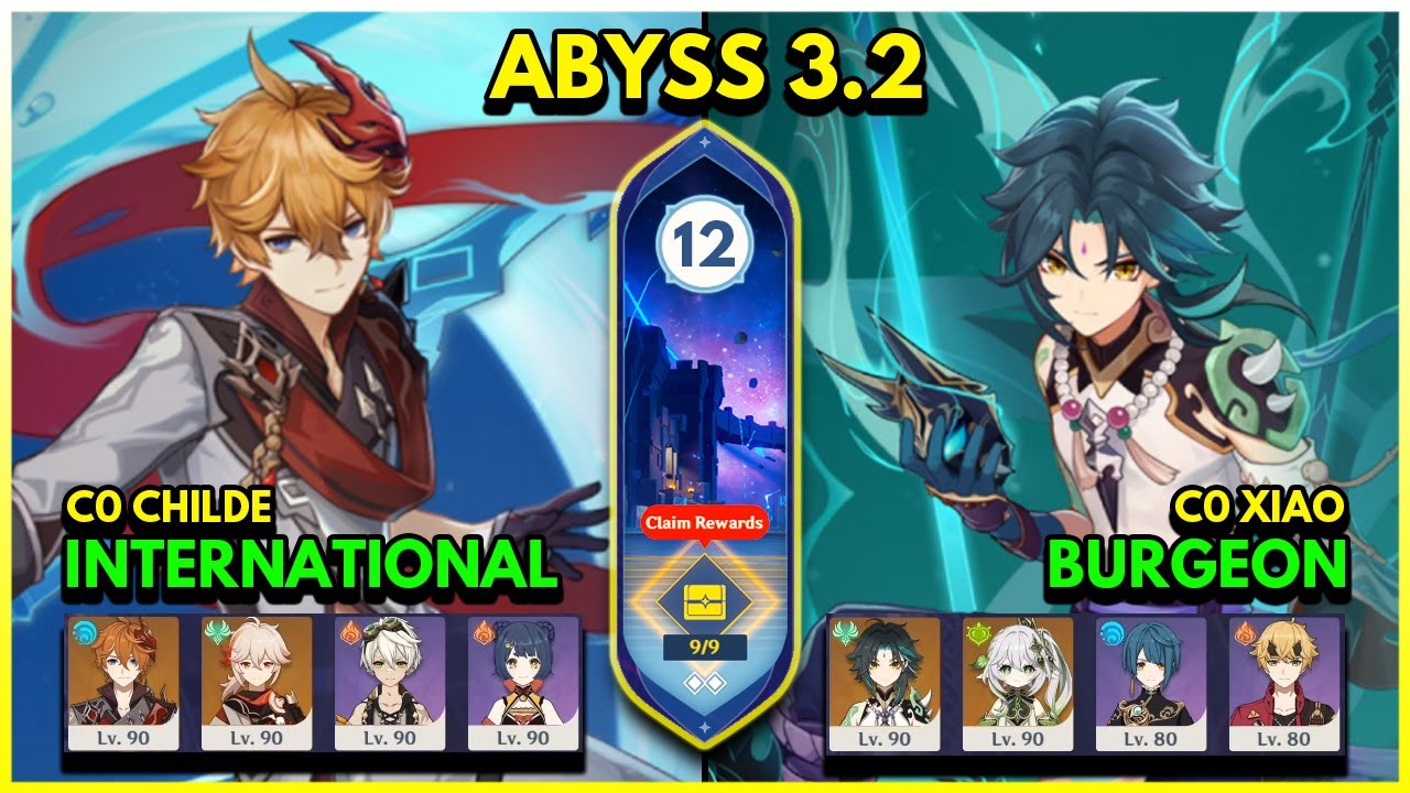 3.2 Spiral Abyss Floor 12 (9 Stars) C0 CHILDE & C0 XIAO - Genshin Impact