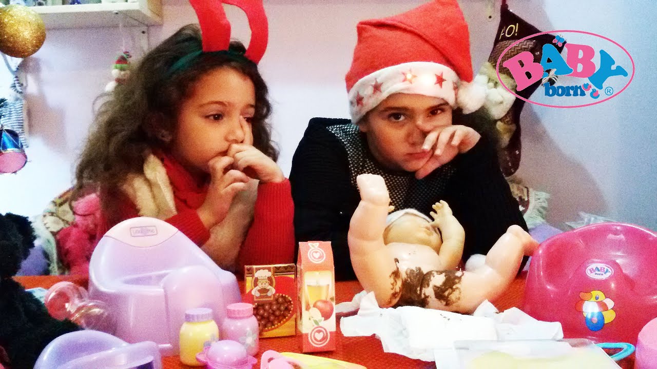 BABY BORN DOLL POOP DIAPER CHANGE POTTY TRAINING PART 2 