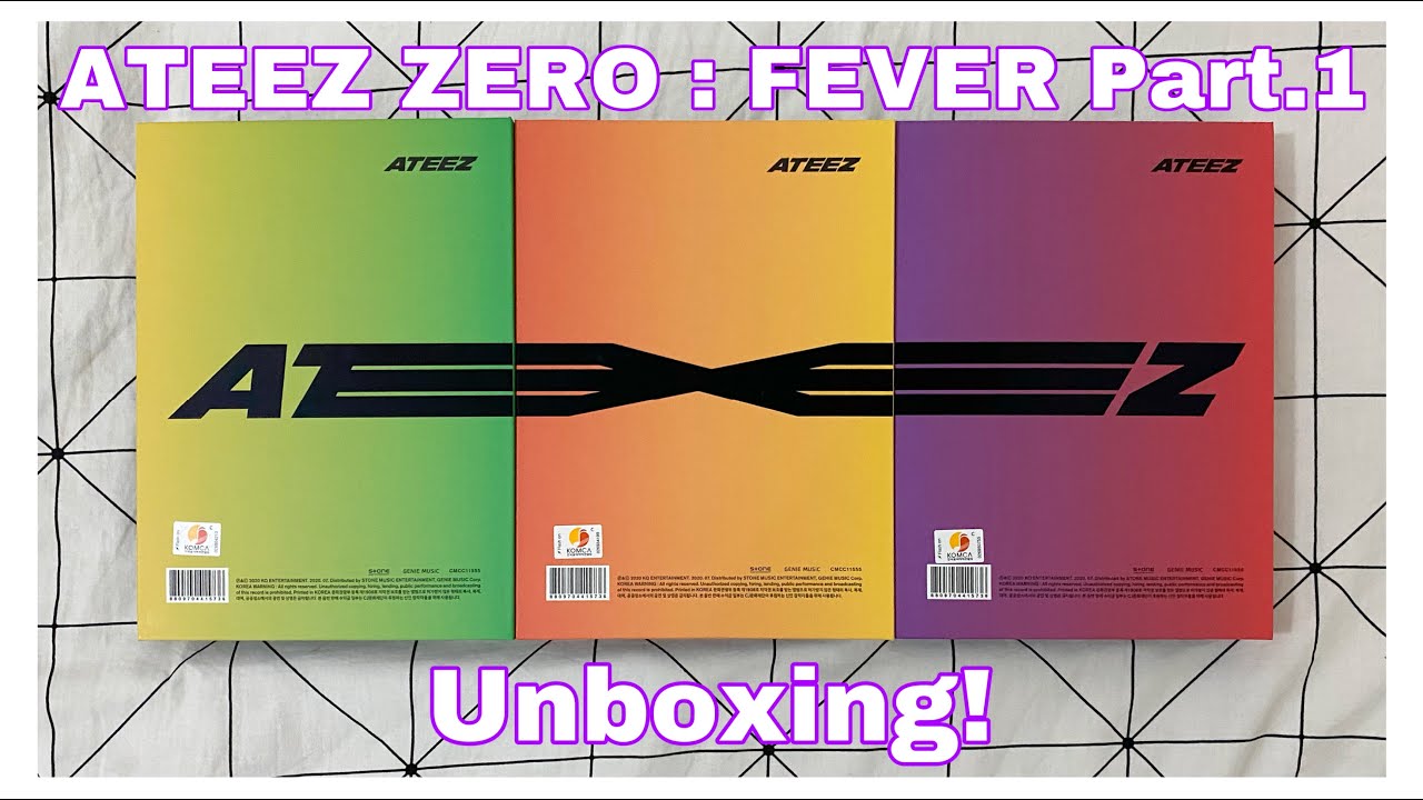 ♥ATEEZ ZERO : FEVER Part.1 Unboxing! With posters \u0026 pre-order gifts♥