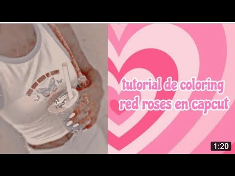 TUTORIAL DE COLORING RED ROSES EN CAPCUT//PINK PARADISE 💗