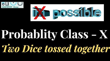 TWO Different DICE  When tossed together #probability #mathsclass10