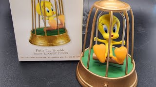Hallmark Keepsake Looney Tunes Tweety Putty Tat Trouble Ornament Plays Sound