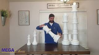 MegaChess Giant Plastic Chess Set Video That Compares The Height Of Our Giant Chess Sets