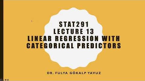 Linear Regression with Categorical Predictors