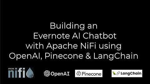 Accelerating AI Data Pipelines: Building an Evernote Chatbot with Apache NiFi 2.0 and Generative AI.