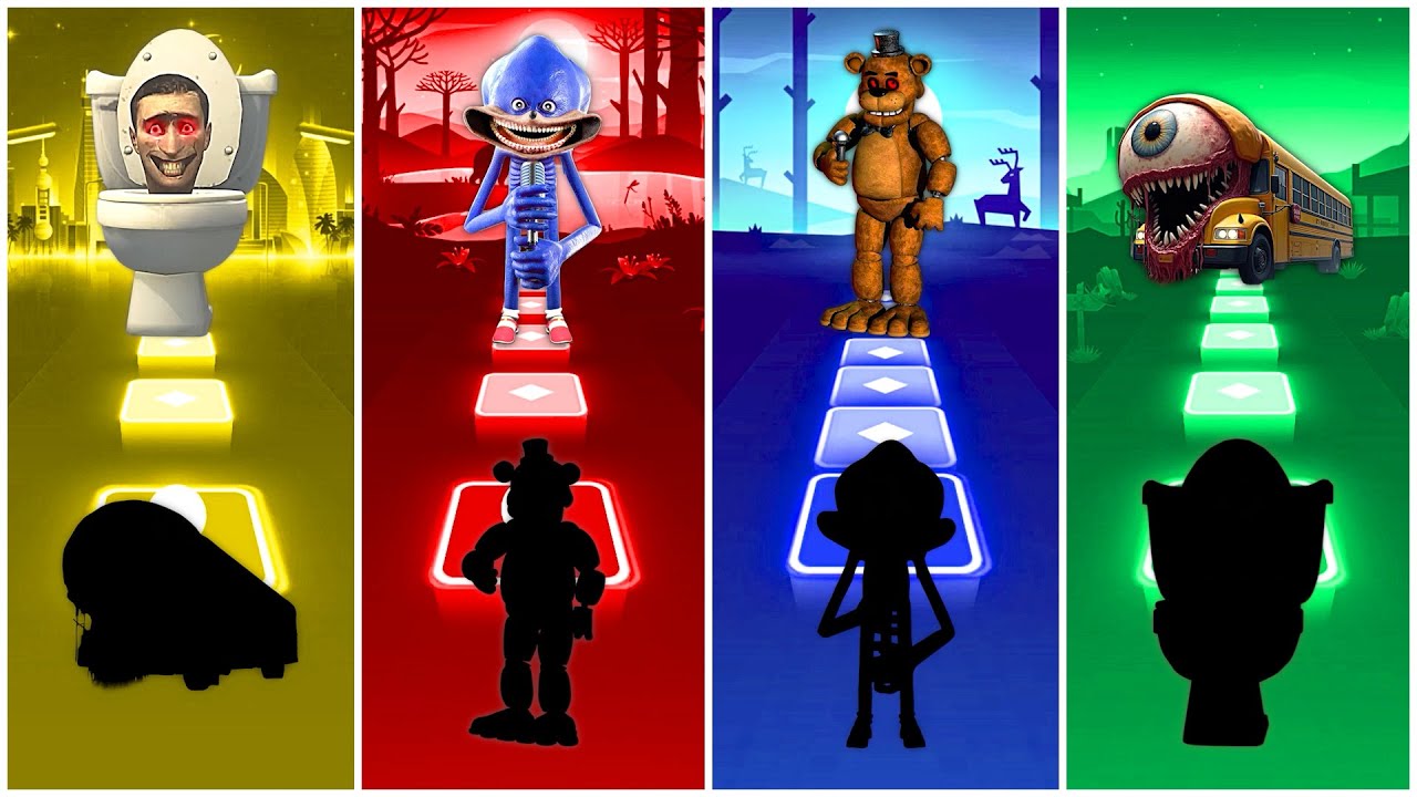 Skibidi Toilet 🆚 Shin Sonic 🆚 FNAF 🆚 School Bus | Coffin Dance cover!