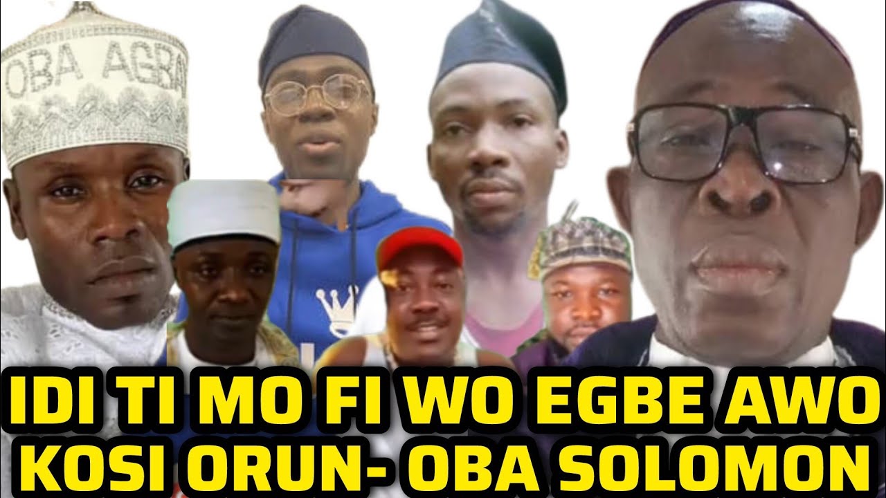 ORUN APADI NI MO NLO. MI O LE DE ORUN. OWO NI MO NWA. MO MA JONA NI - OBA SOLOMON LO  SO BEE! 