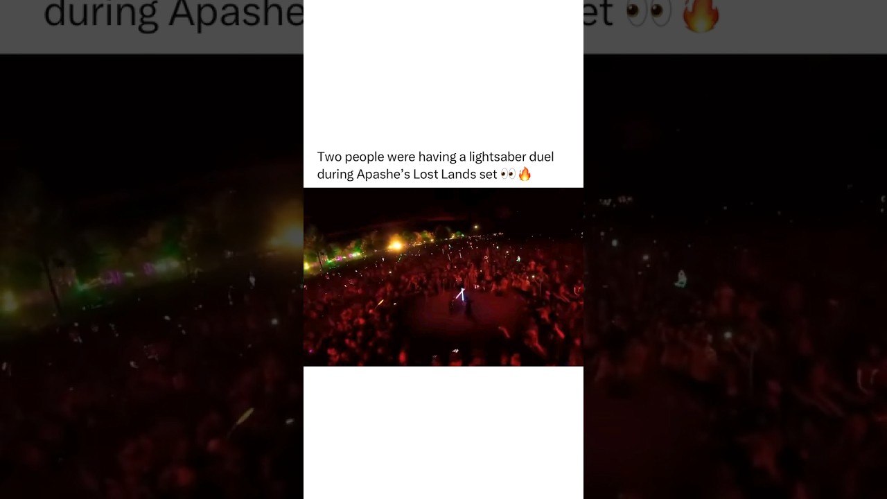 Watch Lightsaber duel during Apashe's Lost Lands Set 🤣🔥 #shorts on YouTube Watch Lightsaber duel during Apashe's Lost Lands Set 🤣🔥 #shorts on YouTube