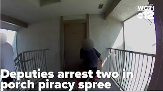 Deputies arrest two in porch piracy spree, find vehicle full of stolen goods