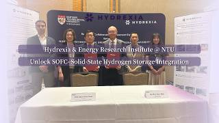 Hydrexia cooperates with NTU ERI@N on magnesium solid hydrogen storage, transport & SOFC integration