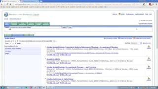 Importing References from Rehabilitation Reference Center to RefWorks
