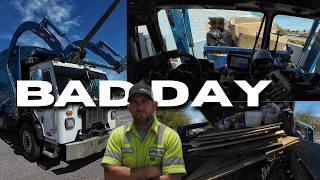 HORRIBLE Frontload Garbage Truck Route | POV | Hopper Cam