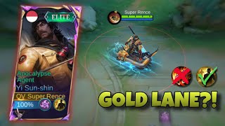 TRYING THE YI SUN SHIN GOLD LANE! META OR JUST HYPED? - MLBB screenshot 5