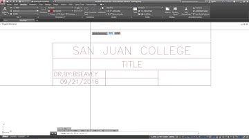 Creating and Using a Border and Title Block in an AutoCAD 201x Template