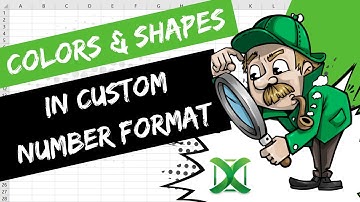 Excel - How to add colors and shapes to number formatting | Excel Tips 118
