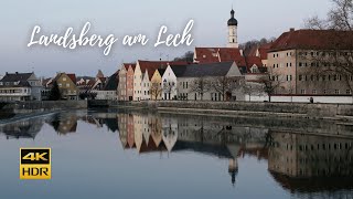 Landsberg am Lech, Germany - Evening stroll in the heart of the City - 4K HDR