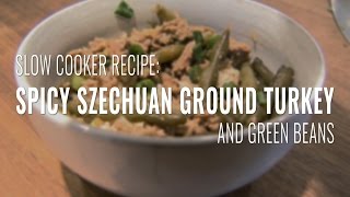 Slow cooker recipe: spicy szechuan ground turkey and green beans