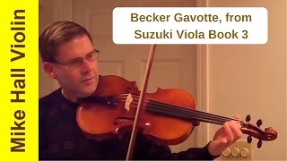 Becker Gavotte - #5 from Suzuki Viola Book 3