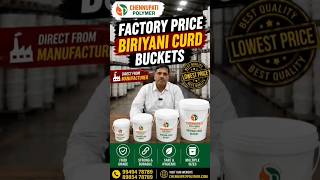 Wholesale Biryani Buckets & Curd Containers | Factory Price & Food Grade Plastic