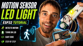 Motion Sensor LED Light w/ ESP32 ⚡#ESP32 #MotionSensor  