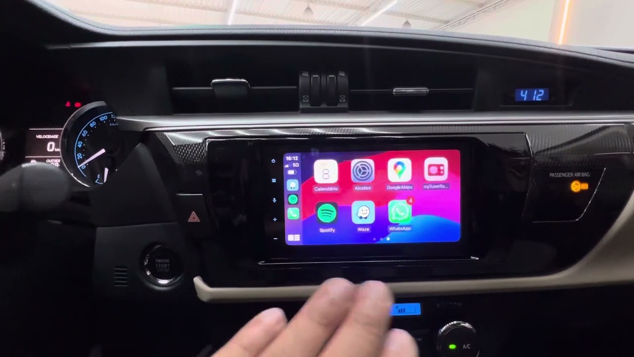 Corolla XEI 2016 - Central Pioneer 7" conexão sem fio - ArtsomAuto