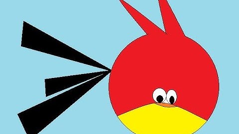 how to draw angry bird in ms paint