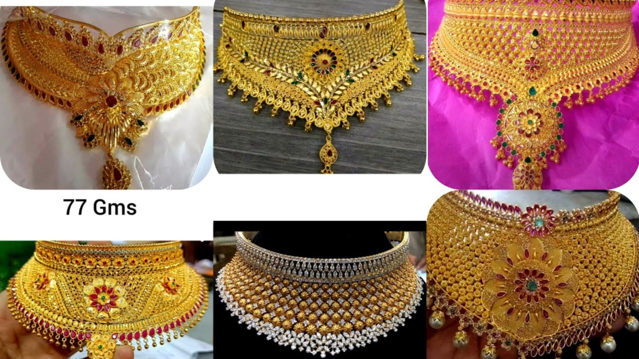 Latest Gold Choker Designs with Weight YouTube