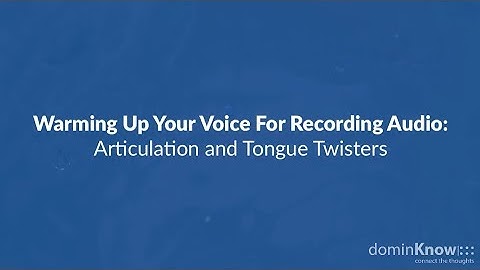 Warming Up Your Voice For Recording Audio with John Kissinger - IDIODC Quick Tips Private