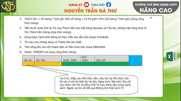 Nâng cao 20.8.2017 Đề 2 Excel | Tìm kiếm hàng loạt bằng CÔNG THỨC MẢNG | CC Ứng dụng CNTT
