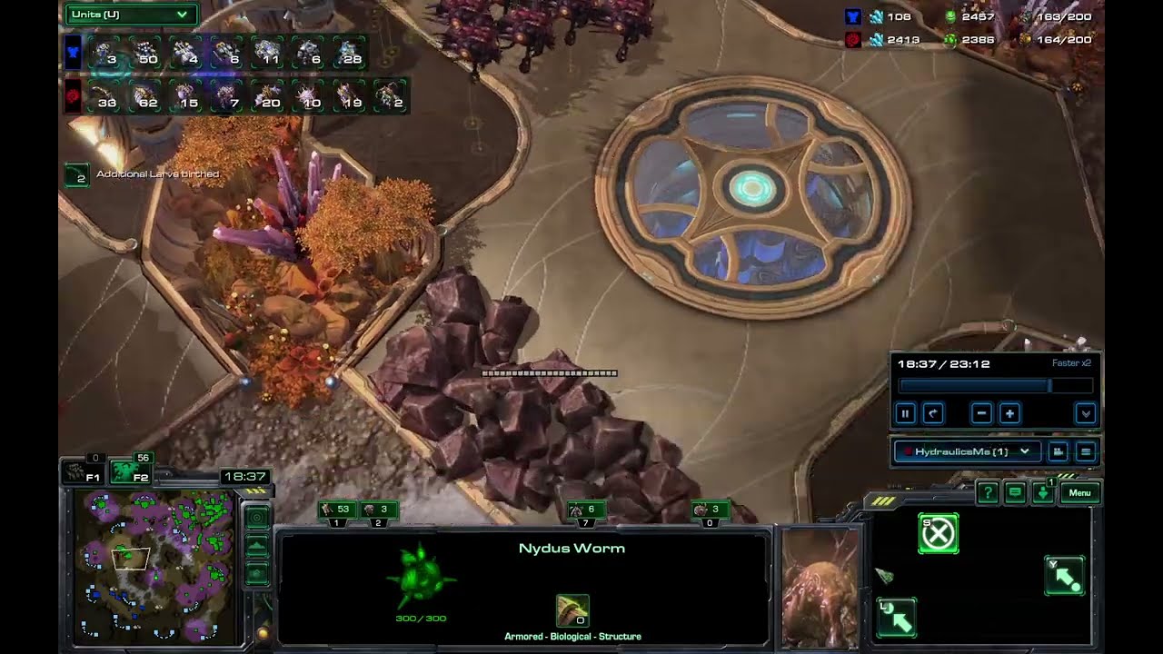SC 2 Zerg vs Terran Ranked 1v1 (MMM Tank)